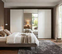 Schwebetürenschrank Ernie Weiß mit Spiegel 270 cm