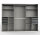 Schwebetürenschrank Saigon Plankeneiche Glas Grey Graphit 270cm