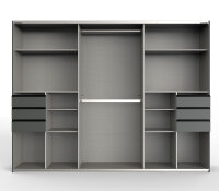 Schwebetürenschrank Saigon Plankeneiche 3-türig Spiegel 270cm