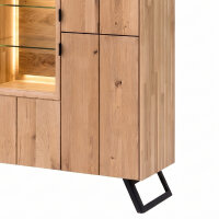 Highboard Lissabon massiv Wildeiche Bianco 130x42 cm