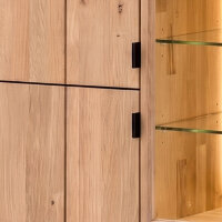 Highboard Lissabon massiv Wildeiche Bianco 130x42 cm