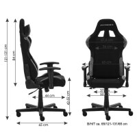 DX Racer Formula L 2.2 Chefsessel Schwarz Fleece (LFD01 NN)