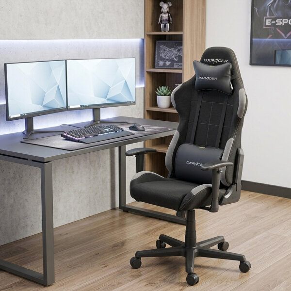 DX Racer L 5.2 Formula LFD01 NG Gaming Stuhl  Schwarz Grau Coolingpad