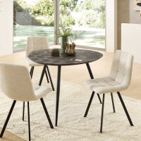 Esstisch Joe  Recyceltes Teak und Metallgestell...