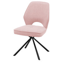 Stuhl Nele 2er Set Stoff light pink 180° drehbar mit Griff