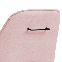 Stuhl Nele 2er Set Stoff light pink 180° drehbar mit Griff