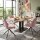 Stuhl Nele 2er Set Stoff light pink 180° drehbar mit Griff
