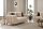 Sofagarnitur Rikke beige Federkern Bettfunktion Bettkasten ca. 241x88x89 cm