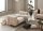Sofagarnitur Rikke beige Federkern Bettfunktion Bettkasten ca. 241x88x89 cm