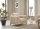 Sofagarnitur Rikke beige Federkern Bettfunktion Bettkasten ca. 241x88x89 cm