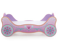 Kinderbett Prinzessin Kutsche Lila Glanz 90x200 inkl....