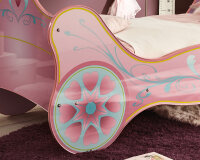 Kinderbett Prinzessin Kutsche Lila Glanz 90x200 inkl. Matratze und Lattenrost