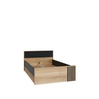 Bett Arank 120 x 200 cm mit 2 Schubkasten Eiche