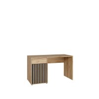 Schreibtisch Arank  im Dekor Eiche 130 x 76 x 60  Eiche mit einer Tür und einer Schublade