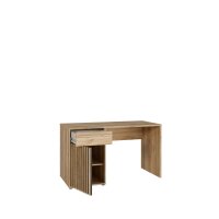 Schreibtisch Arank  im Dekor Eiche 130 x 76 x 60  Eiche mit einer Tür und einer Schublade