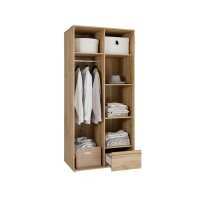 Kleiderschrank Arank Arank im Dekor Eiche 2 Türen 1 Schubkasten