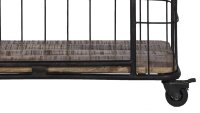 Servierwagen Regal MONTA Mangoholz massiv Metall schwarz