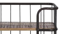 Servierwagen Regal MONTA Mangoholz massiv Metall schwarz