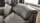 Sofagarnitur FABIO Leder grau mit vollmotorischer Relaxfunktion