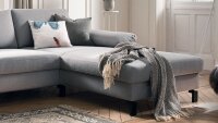 Ecksofa MOVE 2.0 L Stoff grau Sitztiefenverstellung