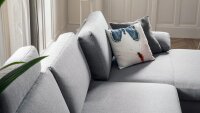 Ecksofa MOVE 2.0 L Stoff grau Sitztiefenverstellung