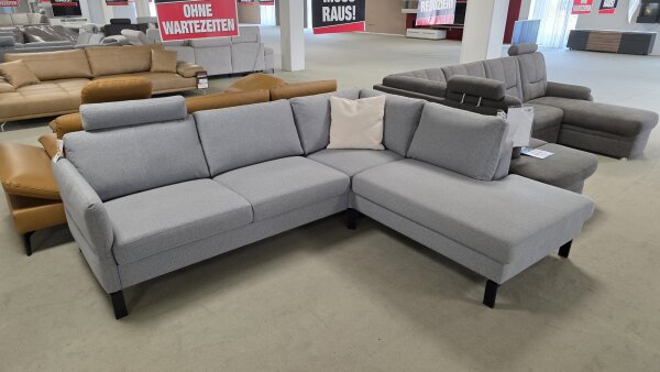 Ecksofa Candy 2.0 grau Komfortbett Kopfstütze ca. 284x220 cm