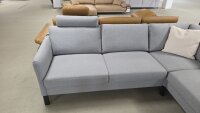 Ecksofa Candy 2.0 grau Komfortbett Kopfstütze ca. 284x220 cm