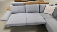 Ecksofa Candy 2.0 grau Komfortbett Kopfstütze ca. 284x220 cm