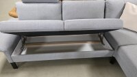 Ecksofa Candy 2.0 grau Komfortbett Kopfstütze ca. 284x220 cm