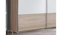 Schwebetürenschrank BERLIN Sonoma Eiche weiß 220cm