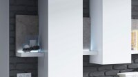 Wohnwand BOTA Beton Colorado und weiß inkl. Beleuchtung