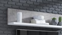Wohnwand BOTA Beton Colorado und weiß inkl. Beleuchtung