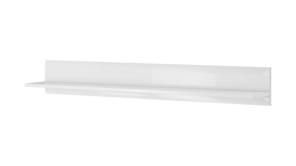 Wandboard TULSA Wandregal in weiß Hochglanz Dekor 180 cm
