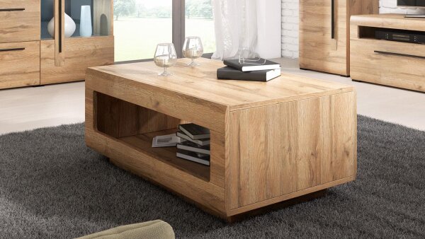 Couchtisch TULSA mit Ablagefach 110x60 in Grandson Eiche Dekor