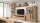 Wohnwand TULSA Anbauwand Wohnzimmer Vitrine Grandson Eiche 4-tlg