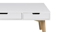 Couchtisch TESS 120x60 cm weiß lackiert 3 SK teilmassiv