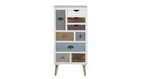 Kommode THAIS Highboard weiß mit 9 Schubkästen...