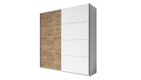 Schwebetürenschrank GALEXA weiß Eiche Beaufort 200 cm