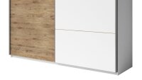 Schwebetürenschrank GALEXA weiß Eiche Beaufort 200 cm