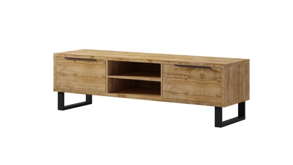 TV-Kommode HALLE WM Lowboard Wotan Eiche mit Metall 180 cm