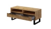TV-Kommode HALLE WM Lowboard Wotan Eiche mit Metall 124 cm