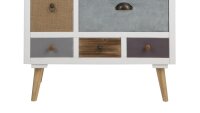 Kommode THAIS Highboard weiß mit 13 Schubkästen bunt