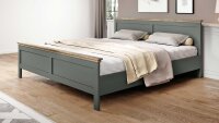 Doppelbett EVORA Bett Eiche Lefkast Dekor grün...