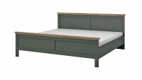 Doppelbett EVORA Bett Eiche Lefkast Dekor grün...