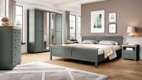 Doppelbett EVORA Bett Eiche Lefkast Dekor grün 180x200cm