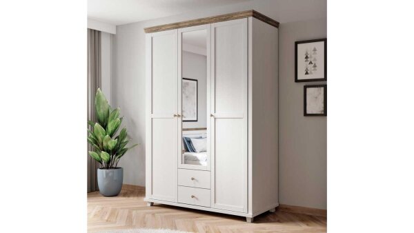 Drehtürenschrank EVORA 3trg Eiche Lefkast Dekor Abisko Ash
