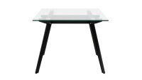 Esstisch MONTI Tisch Glas Gestell schwarzes Metall 180x90 cm
