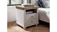 Nachttisch EVORA Eiche Lefkast Dekor Abisko Ash 52x42 cm