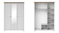 Schlafzimmer-Set 4tlg. EVORA Eiche Lefkast Dekor Abisko Ash