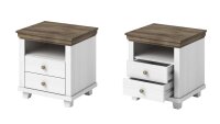 Schlafzimmer-Set 4tlg. EVORA Eiche Lefkast Dekor Abisko Ash